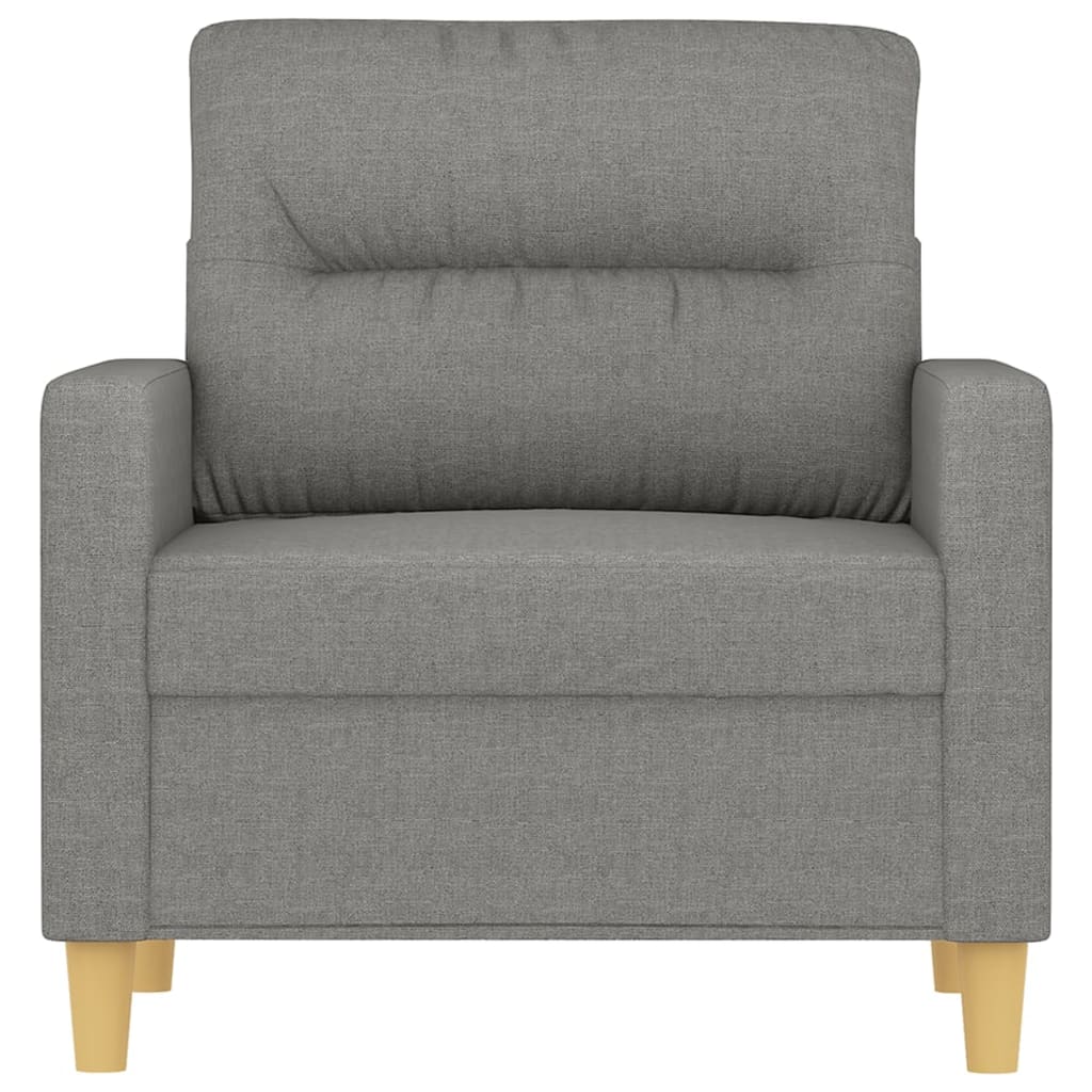 vidaXL Fauteuil 60 cm stof lichtgrijs