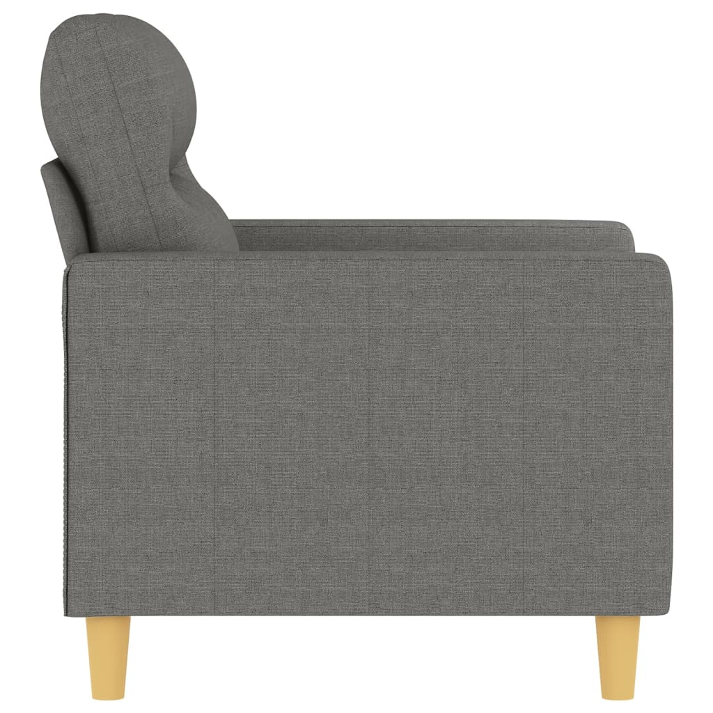 vidaXL Fauteuil 60 cm stof lichtgrijs