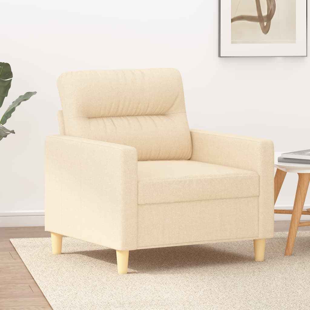 vidaXL Fauteuil 60 cm stof lichtgrijs