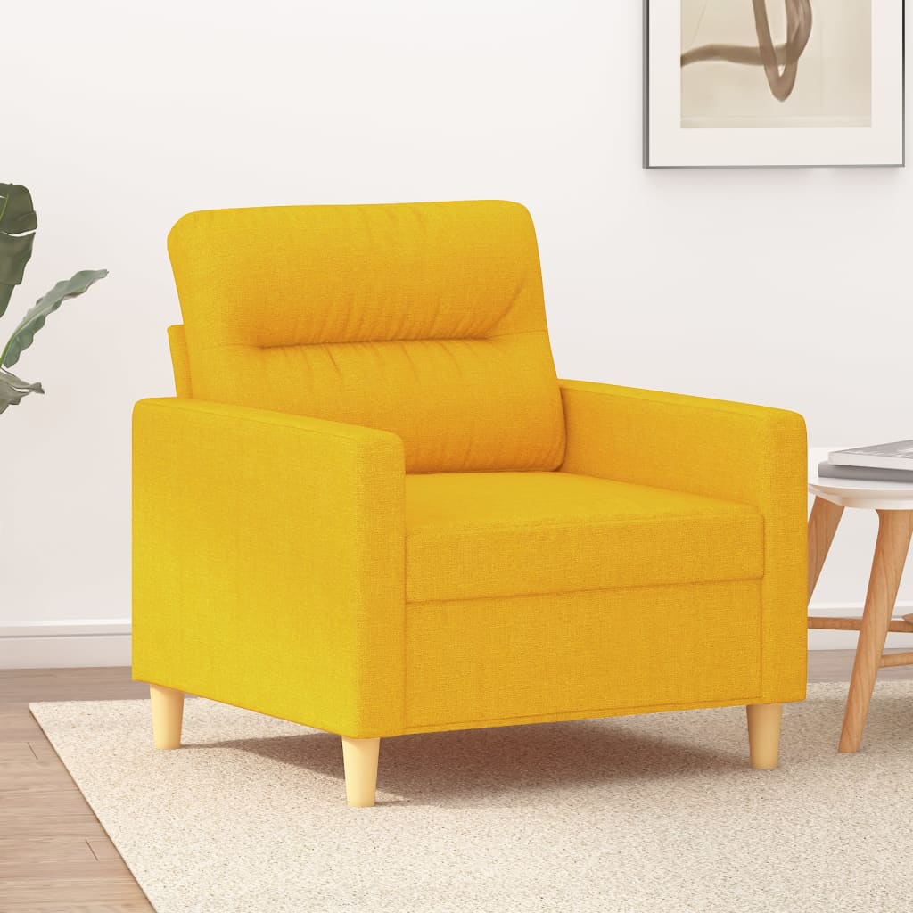 vidaXL Fauteuil 60 cm stof lichtgrijs
