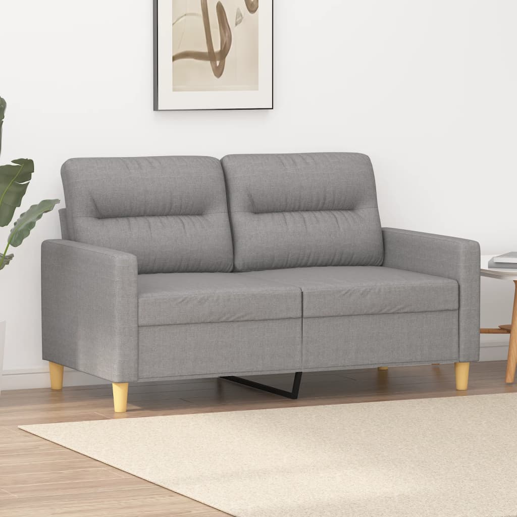 vidaXL Fauteuil 60 cm stof lichtgrijs