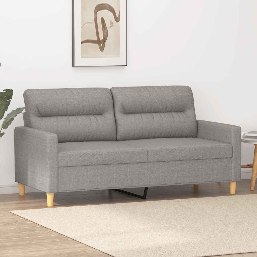 vidaXL Fauteuil 60 cm stof lichtgrijs