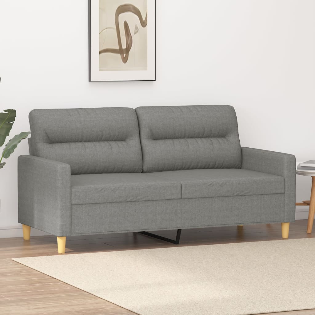 vidaXL Fauteuil 60 cm stof lichtgrijs