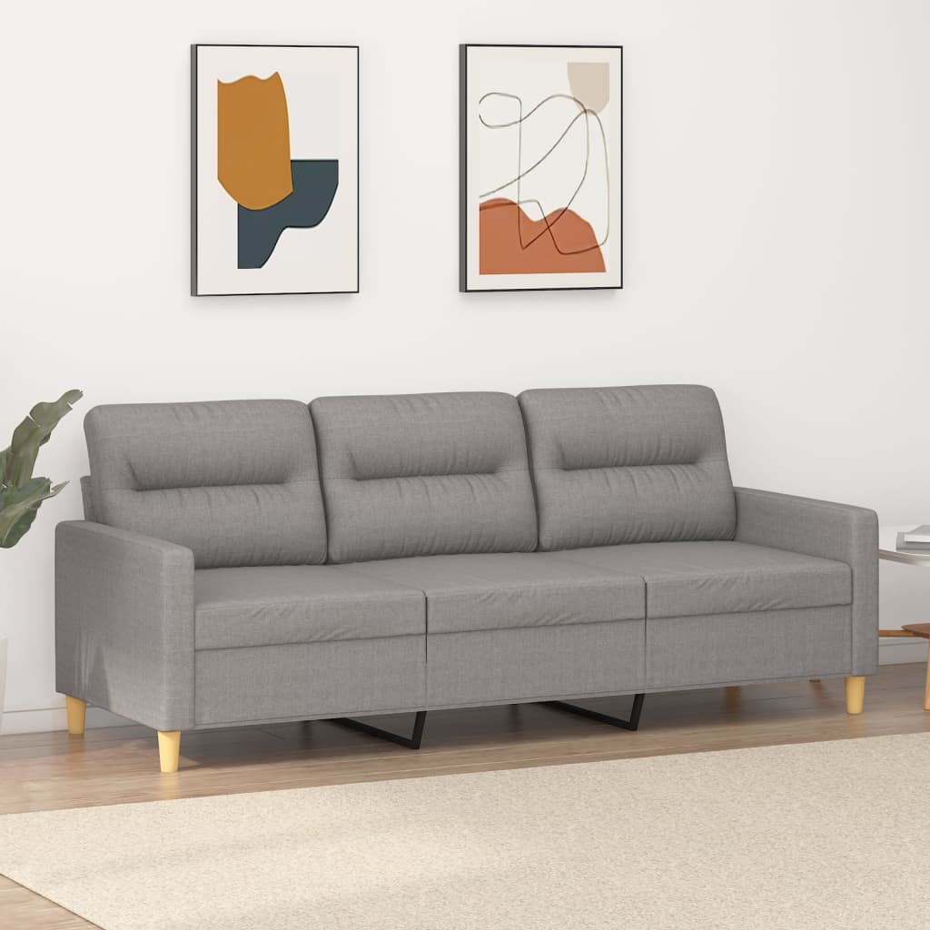 vidaXL Fauteuil 60 cm stof lichtgrijs