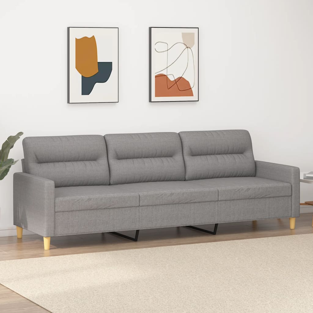 vidaXL Fauteuil 60 cm stof lichtgrijs