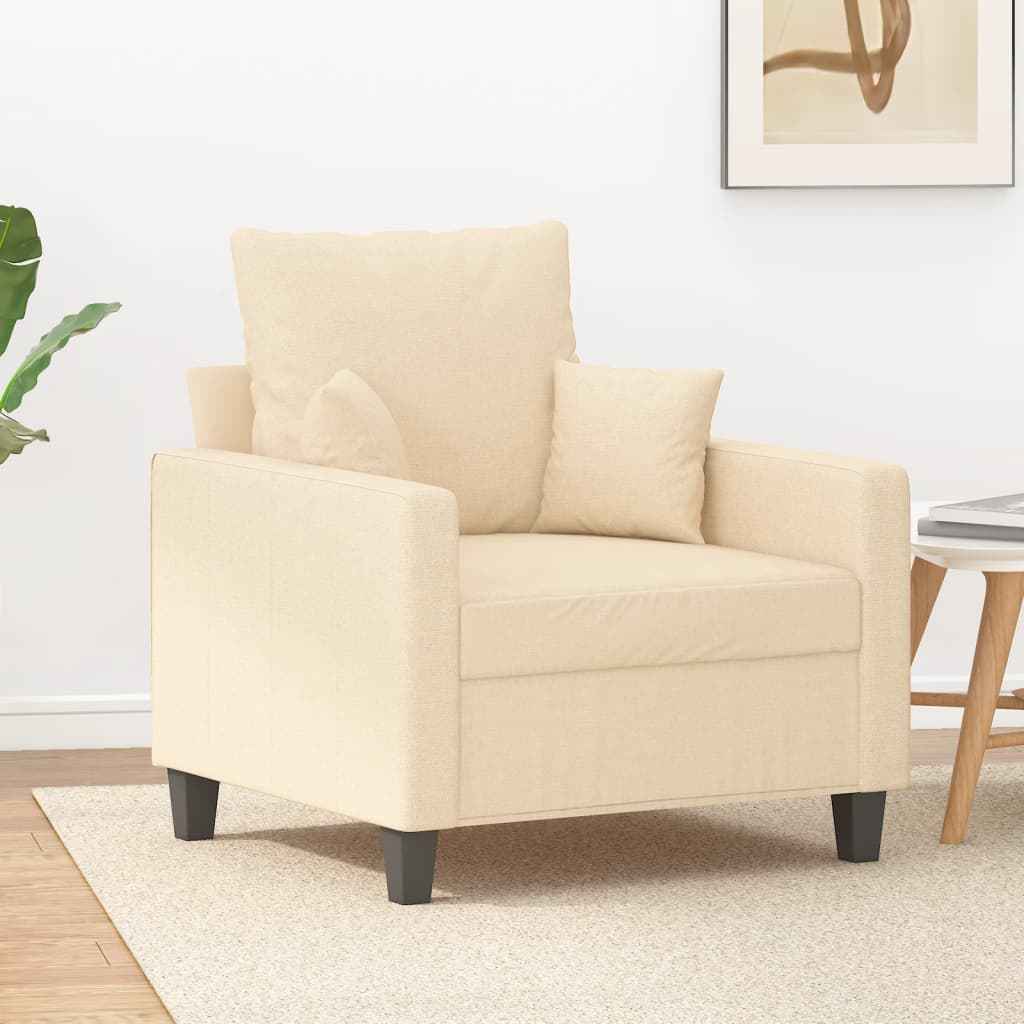 vidaXL Fauteuil 60 cm stof donkergrijs