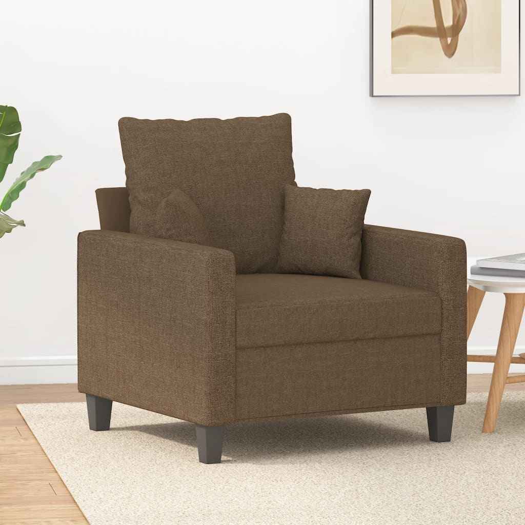 vidaXL Fauteuil 60 cm stof donkergrijs