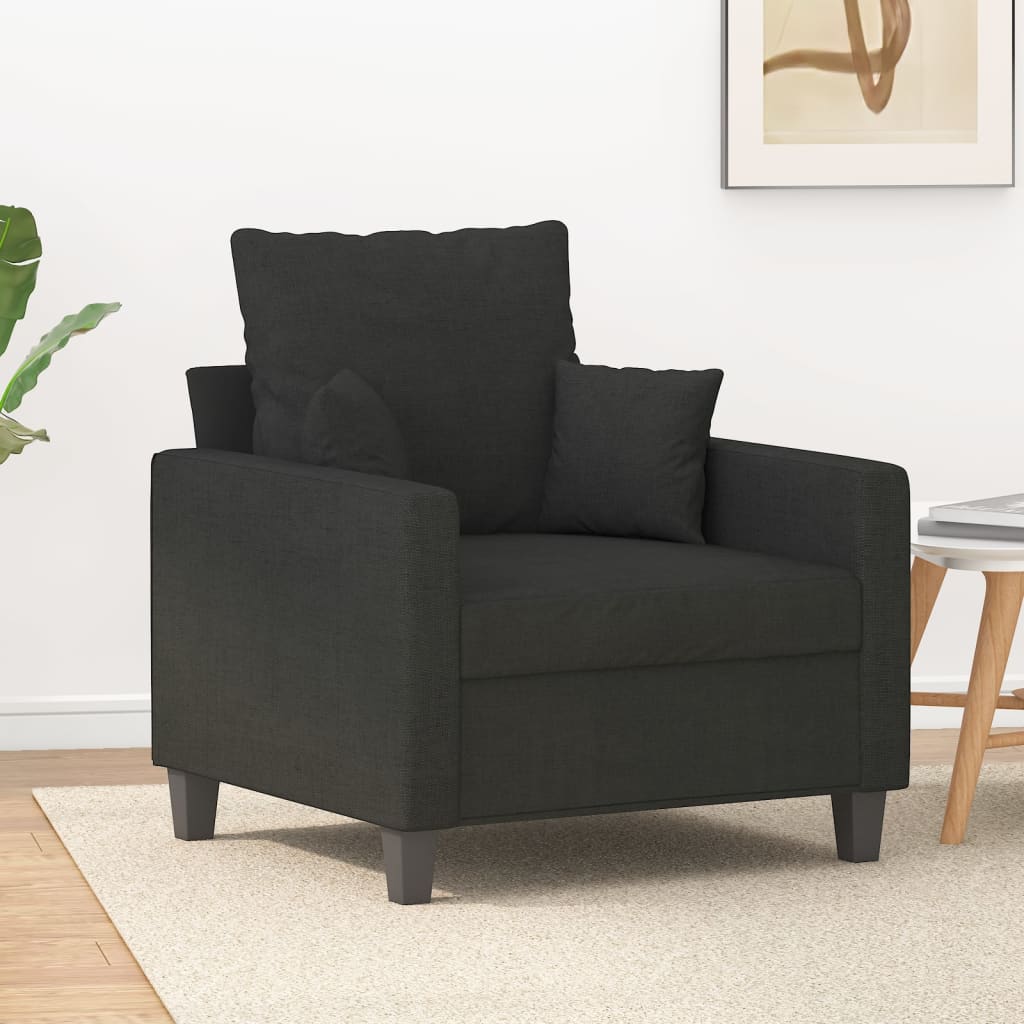 vidaXL Fauteuil 60 cm stof donkergrijs