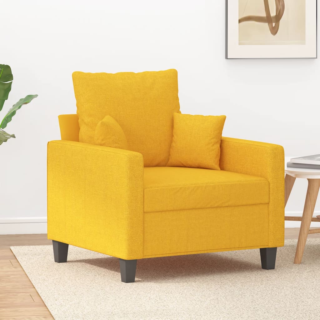 vidaXL Fauteuil 60 cm stof donkergrijs