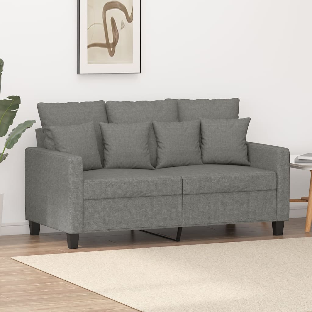 vidaXL Fauteuil 60 cm stof donkergrijs