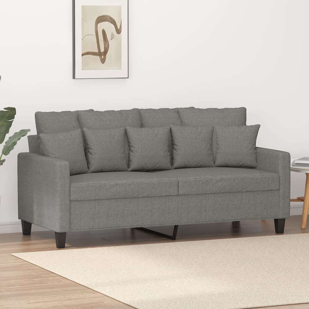 vidaXL Fauteuil 60 cm stof donkergrijs