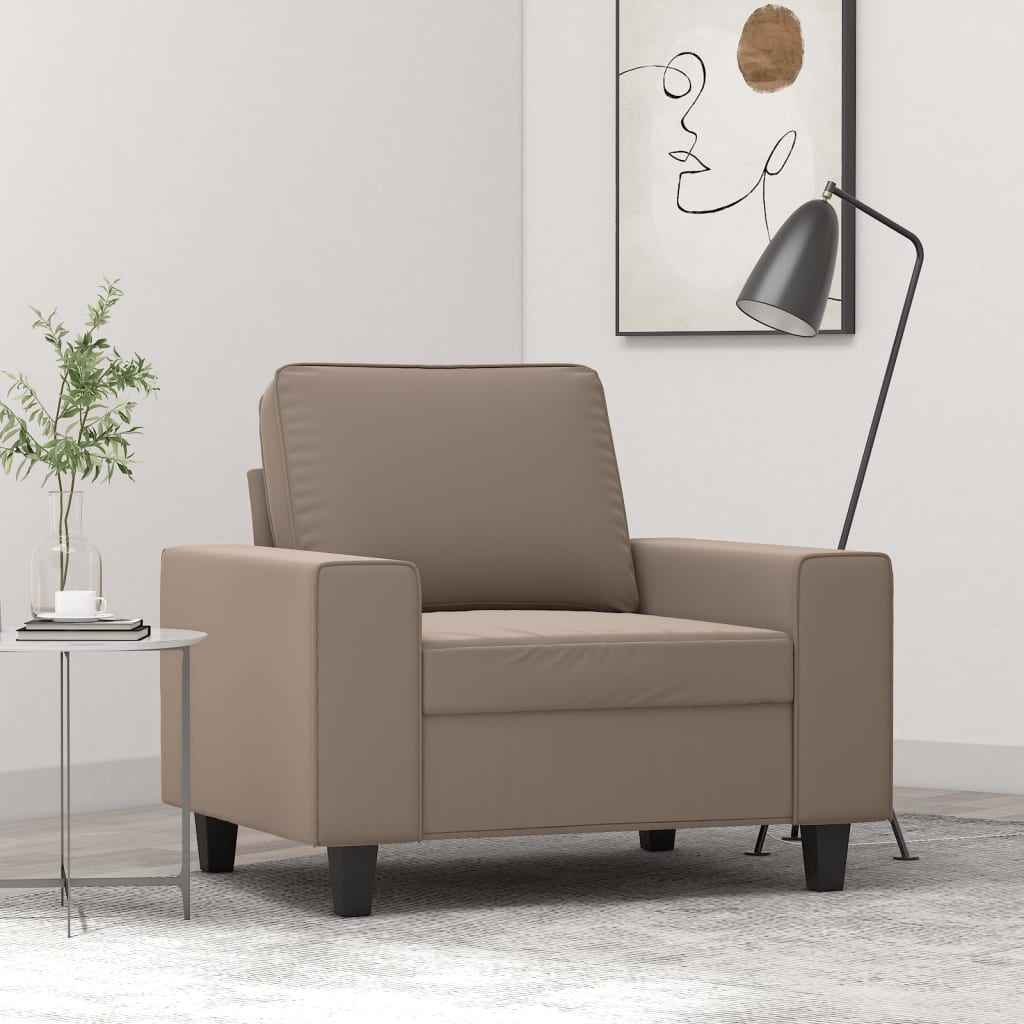 vidaXL Fauteuil 60 cm microvezelstof lichtgrijs
