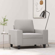 vidaXL Fauteuil 60 cm microvezelstof lichtgrijs