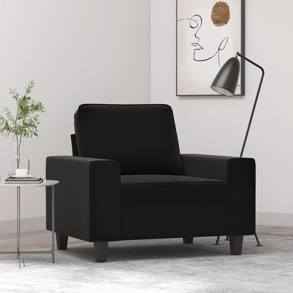 vidaXL Fauteuil 60 cm microvezelstof lichtgrijs