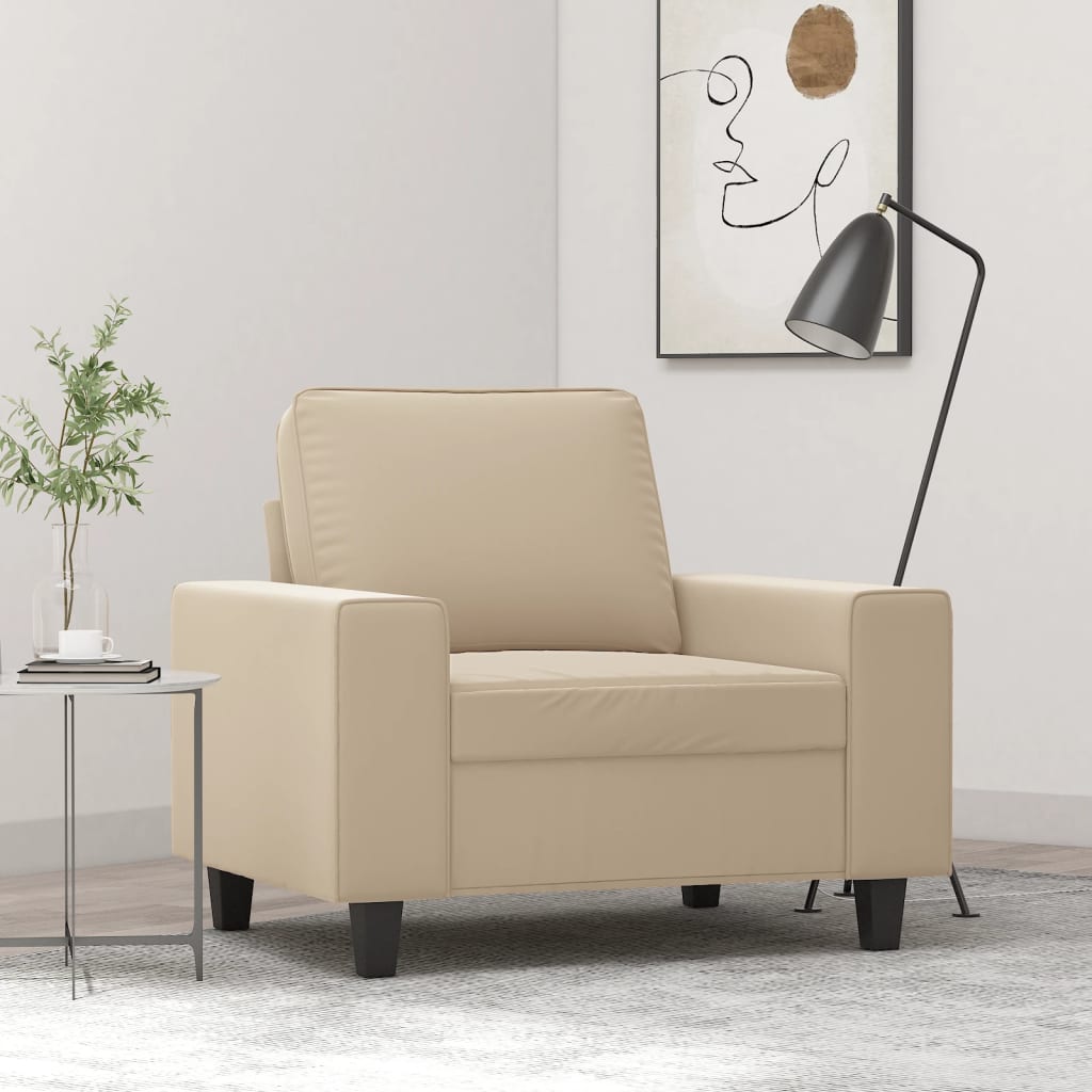 vidaXL Fauteuil 60 cm microvezelstof lichtgrijs