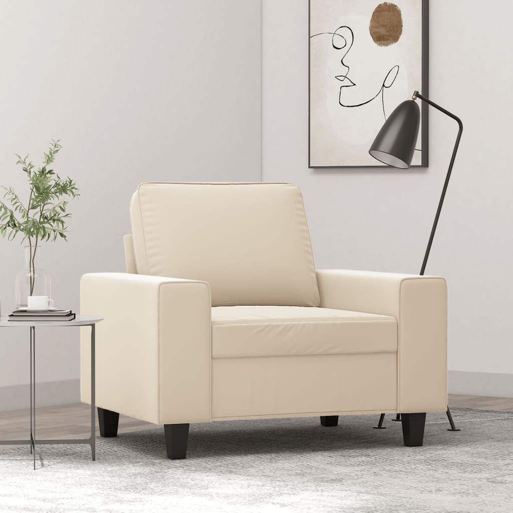 vidaXL Fauteuil 60 cm microvezelstof lichtgrijs