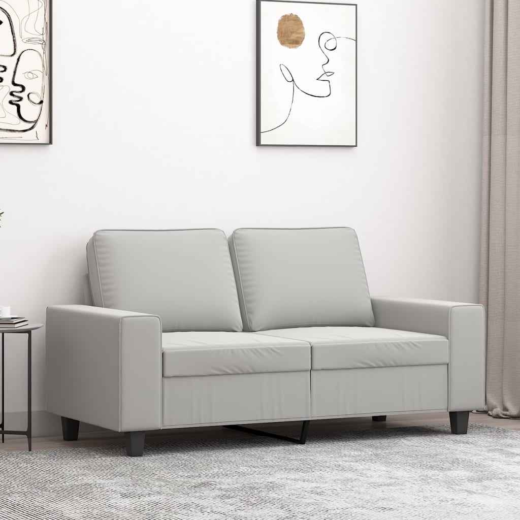 vidaXL Fauteuil 60 cm microvezelstof lichtgrijs