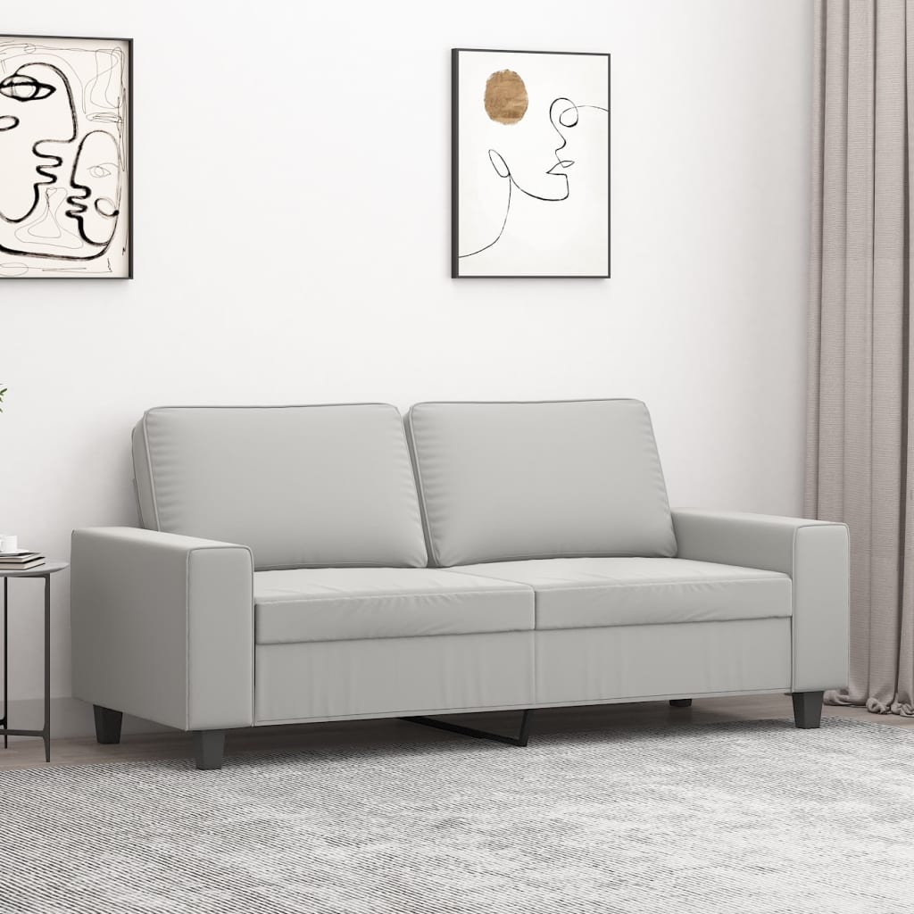 vidaXL Fauteuil 60 cm microvezelstof lichtgrijs