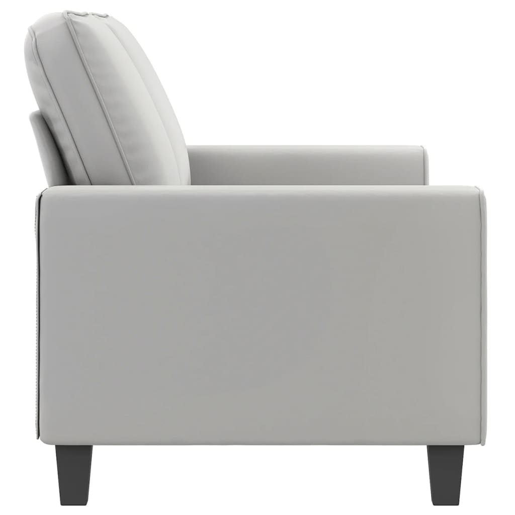 vidaXL Fauteuil 60 cm microvezelstof lichtgrijs