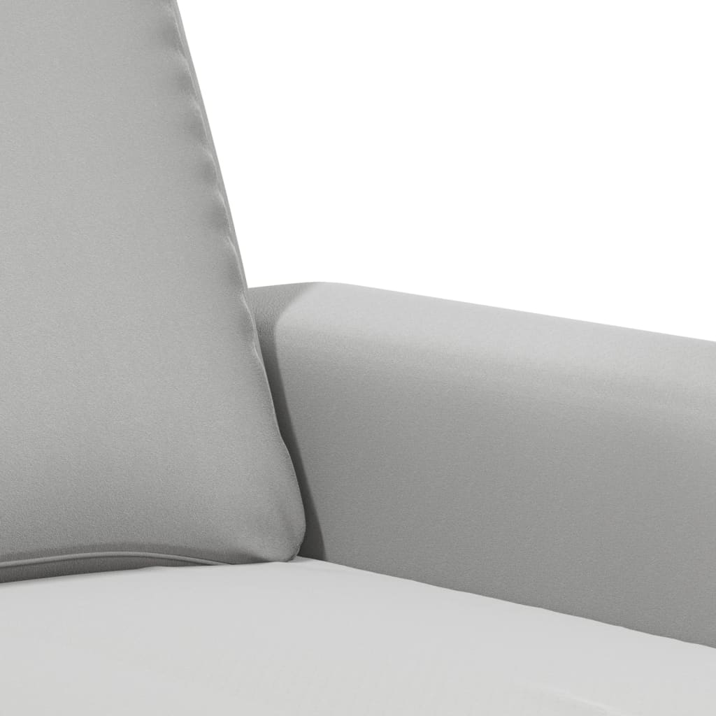 vidaXL Fauteuil 60 cm microvezelstof lichtgrijs