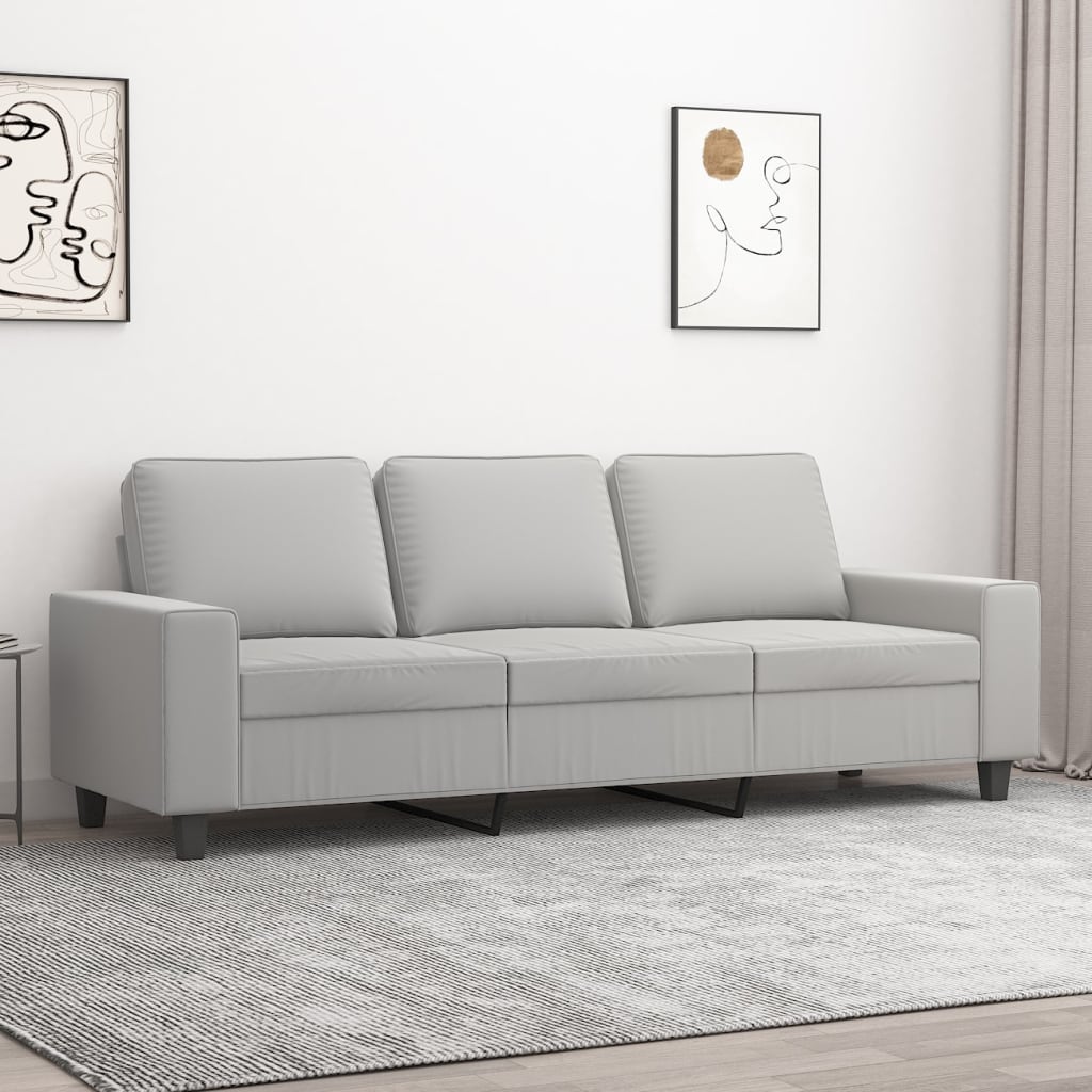 vidaXL Fauteuil 60 cm microvezelstof lichtgrijs