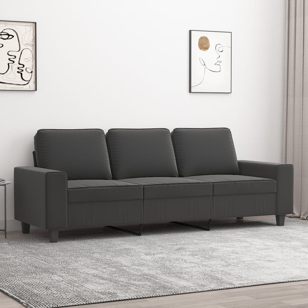 vidaXL Fauteuil 60 cm microvezelstof lichtgrijs