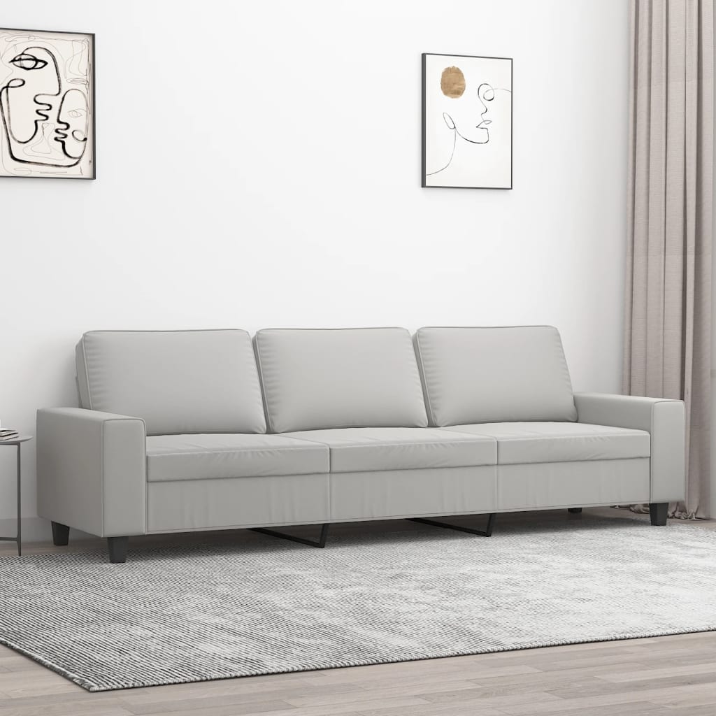 vidaXL Fauteuil 60 cm microvezelstof lichtgrijs