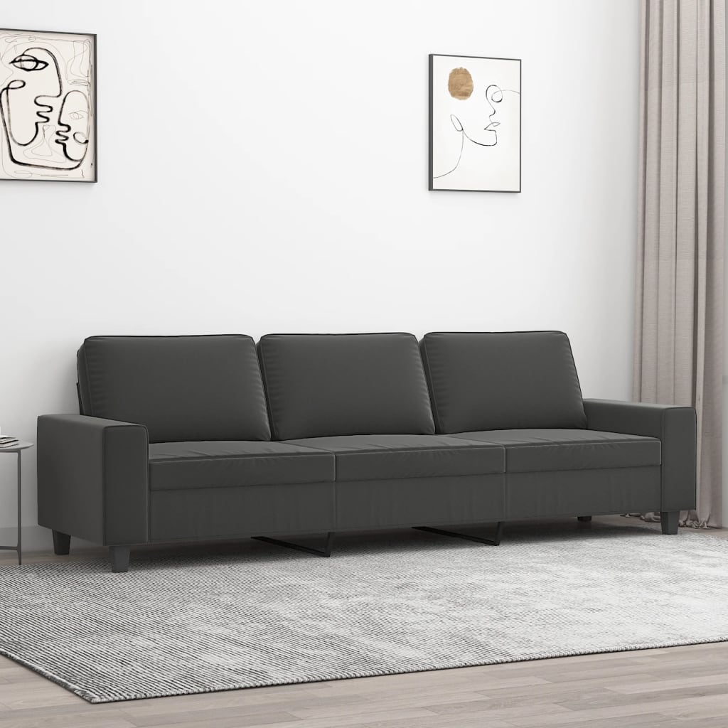 vidaXL Fauteuil 60 cm microvezelstof lichtgrijs