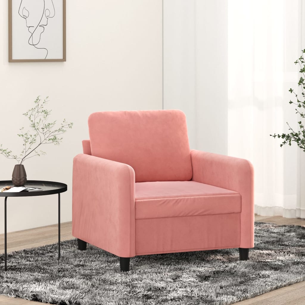 vidaXL Fauteuil 60 cm fluweel lichtgrijs