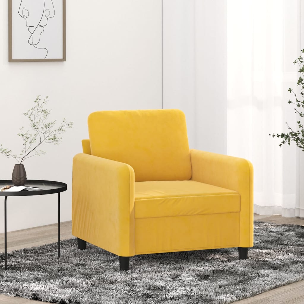 vidaXL Fauteuil 60 cm fluweel lichtgrijs