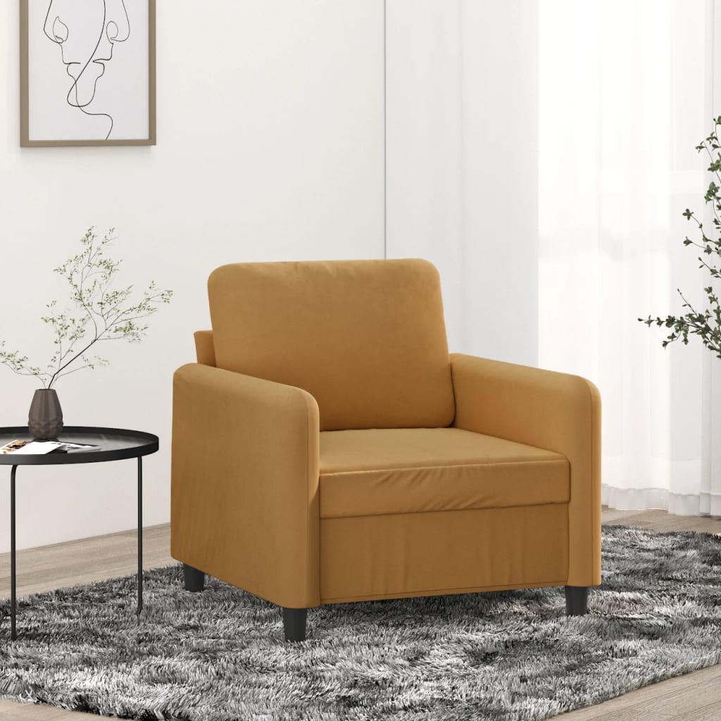 vidaXL Fauteuil 60 cm fluweel lichtgrijs