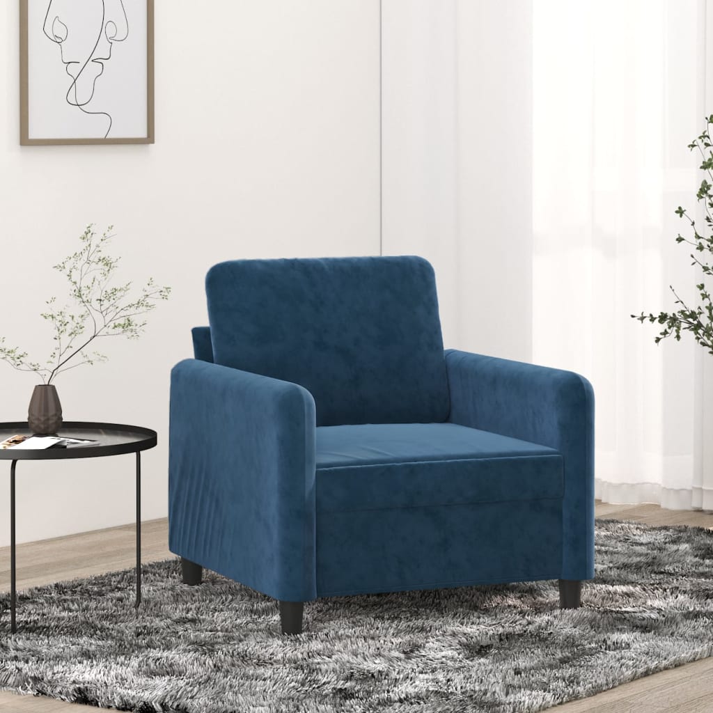 vidaXL Fauteuil 60 cm fluweel lichtgrijs