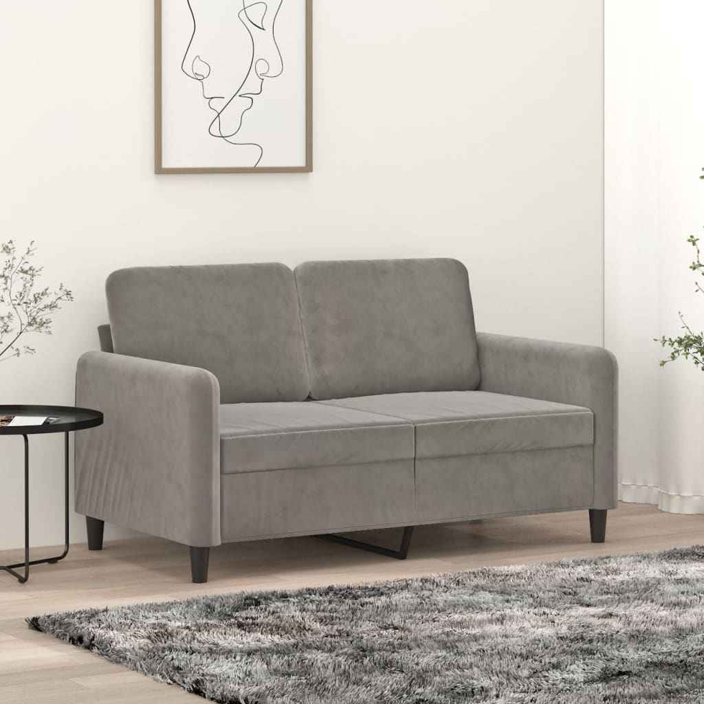 vidaXL Fauteuil 60 cm fluweel lichtgrijs