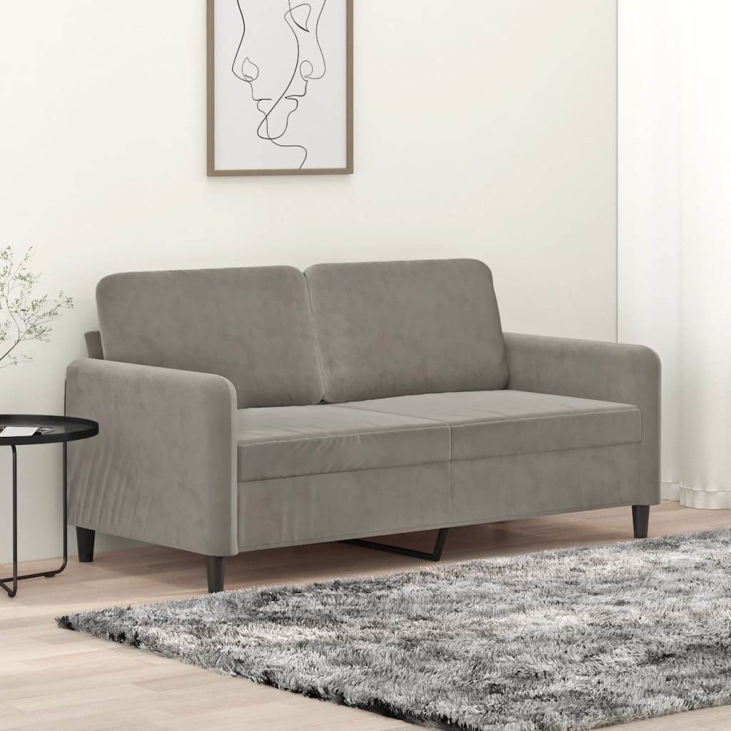 vidaXL Fauteuil 60 cm fluweel lichtgrijs