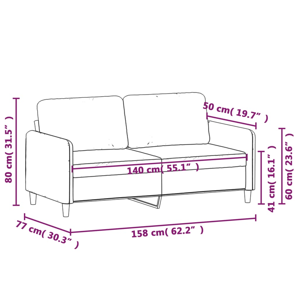 vidaXL Fauteuil 60 cm fluweel lichtgrijs