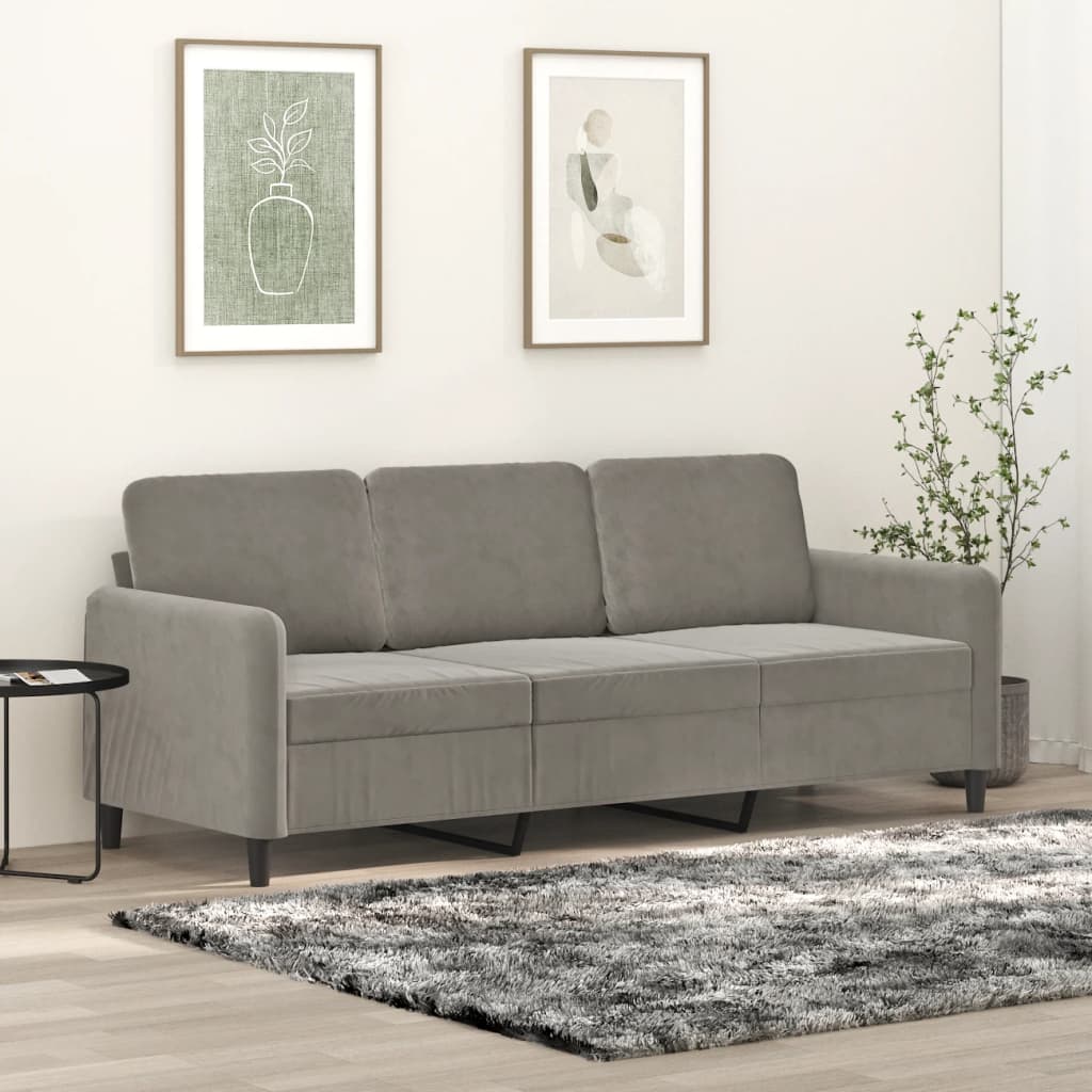 vidaXL Fauteuil 60 cm fluweel lichtgrijs