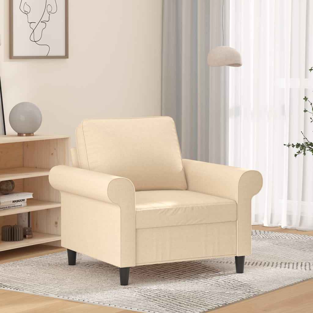 vidaXL Fauteuil 60 cm stof lichtgrijs