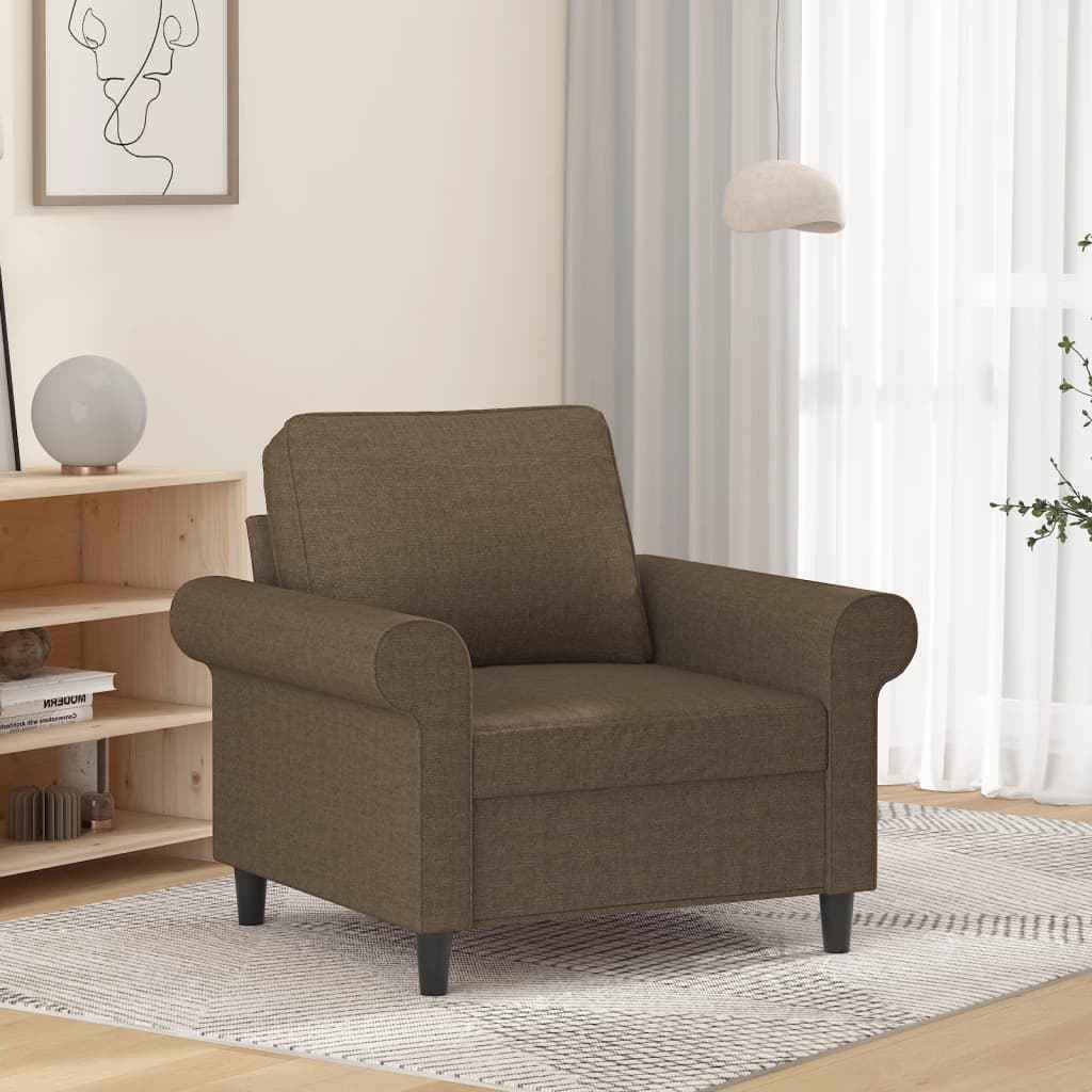 vidaXL Fauteuil 60 cm stof lichtgrijs