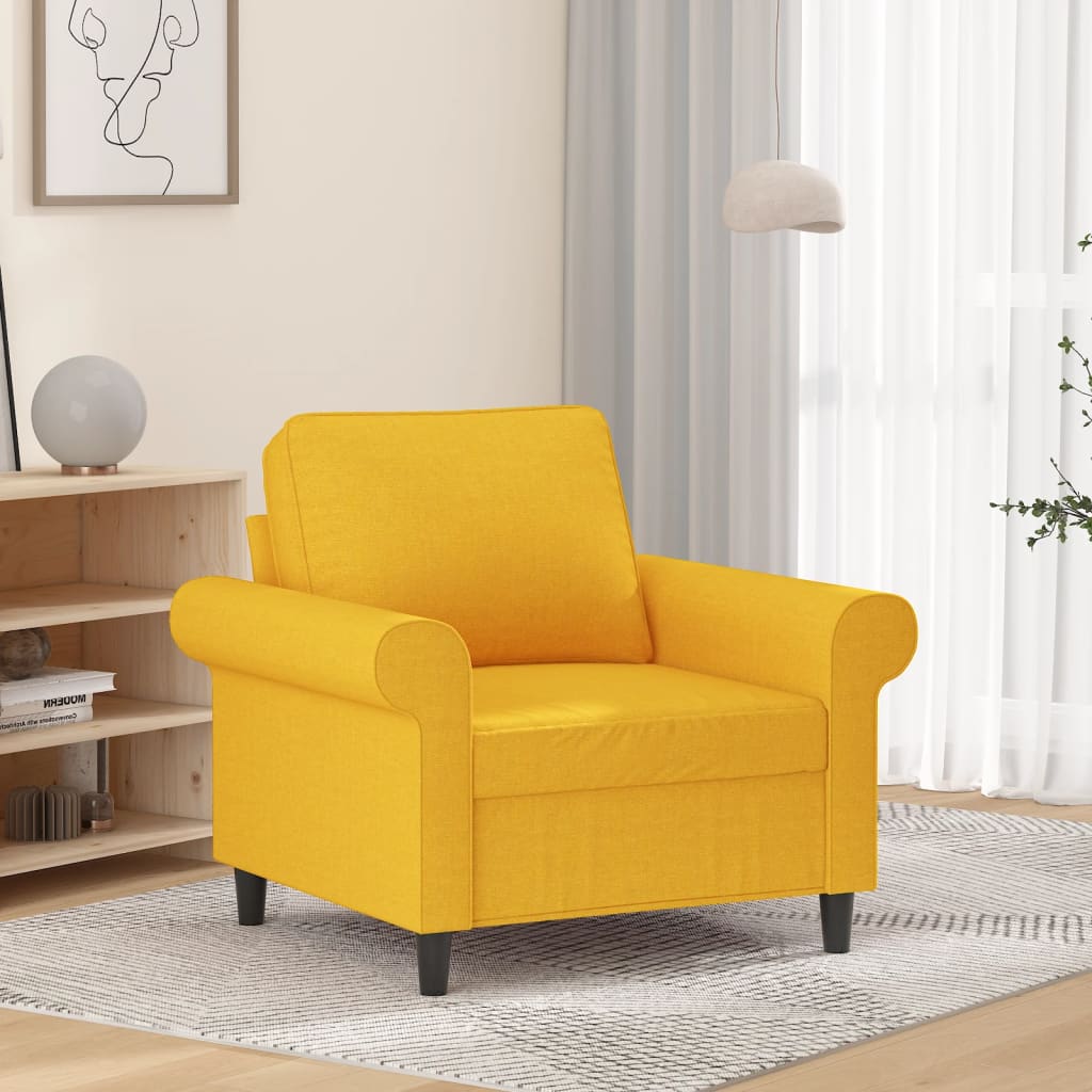 vidaXL Fauteuil 60 cm stof lichtgrijs