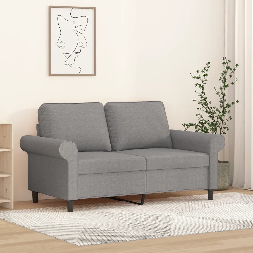 vidaXL Fauteuil 60 cm stof lichtgrijs
