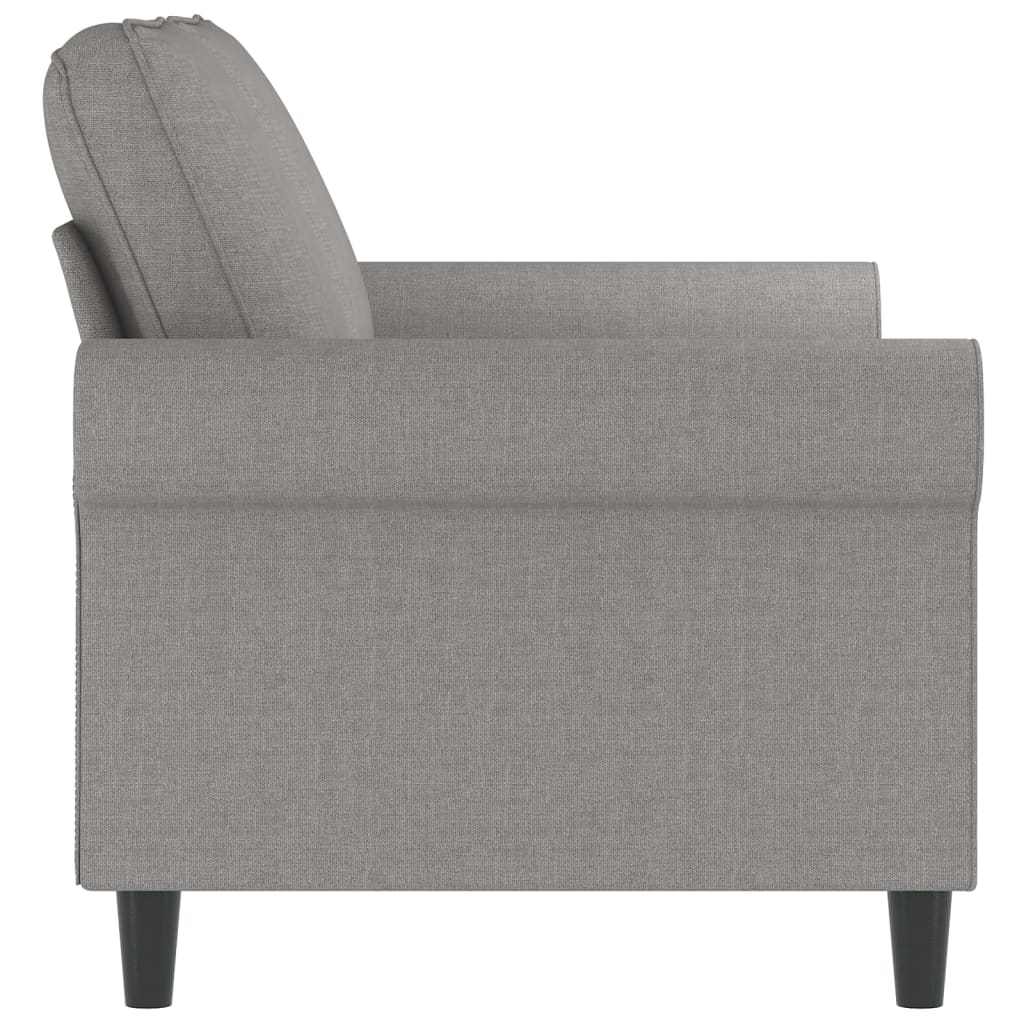 vidaXL Fauteuil 60 cm stof lichtgrijs