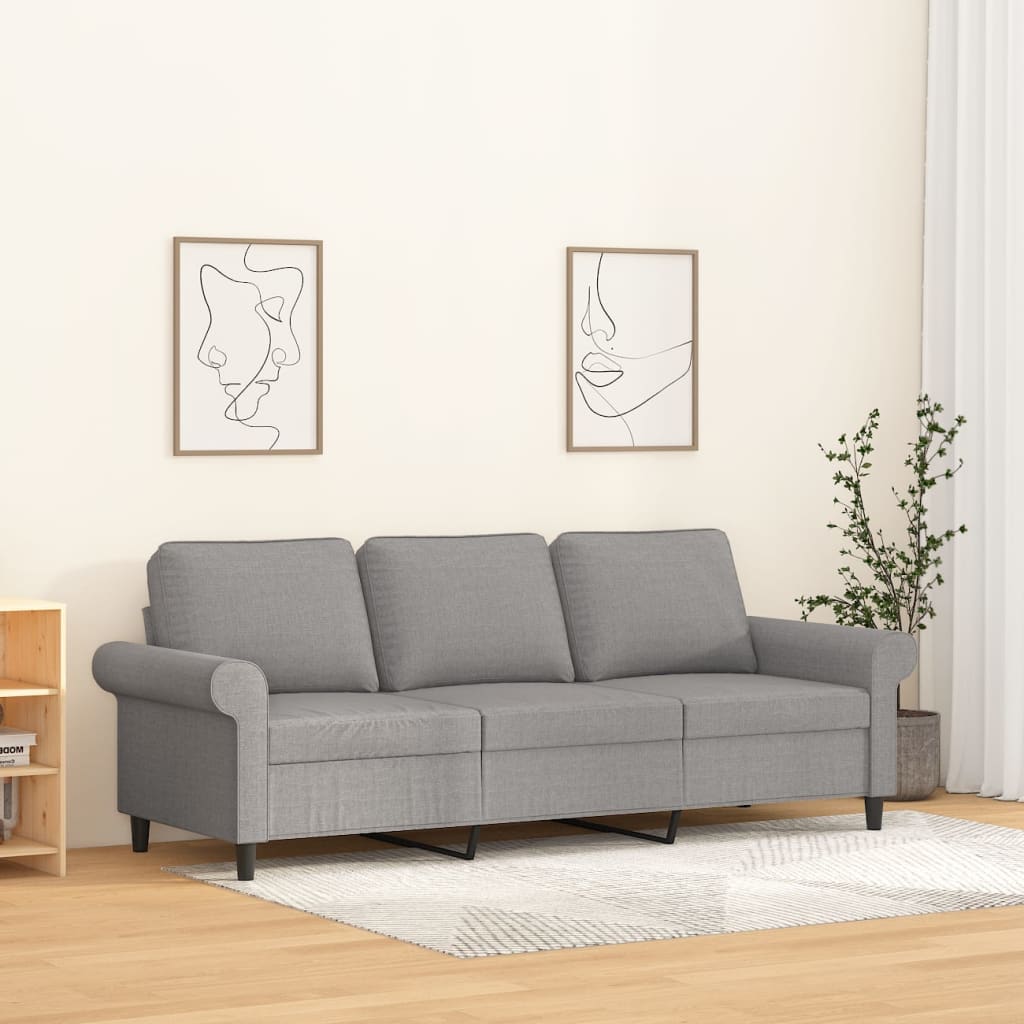 vidaXL Fauteuil 60 cm stof lichtgrijs