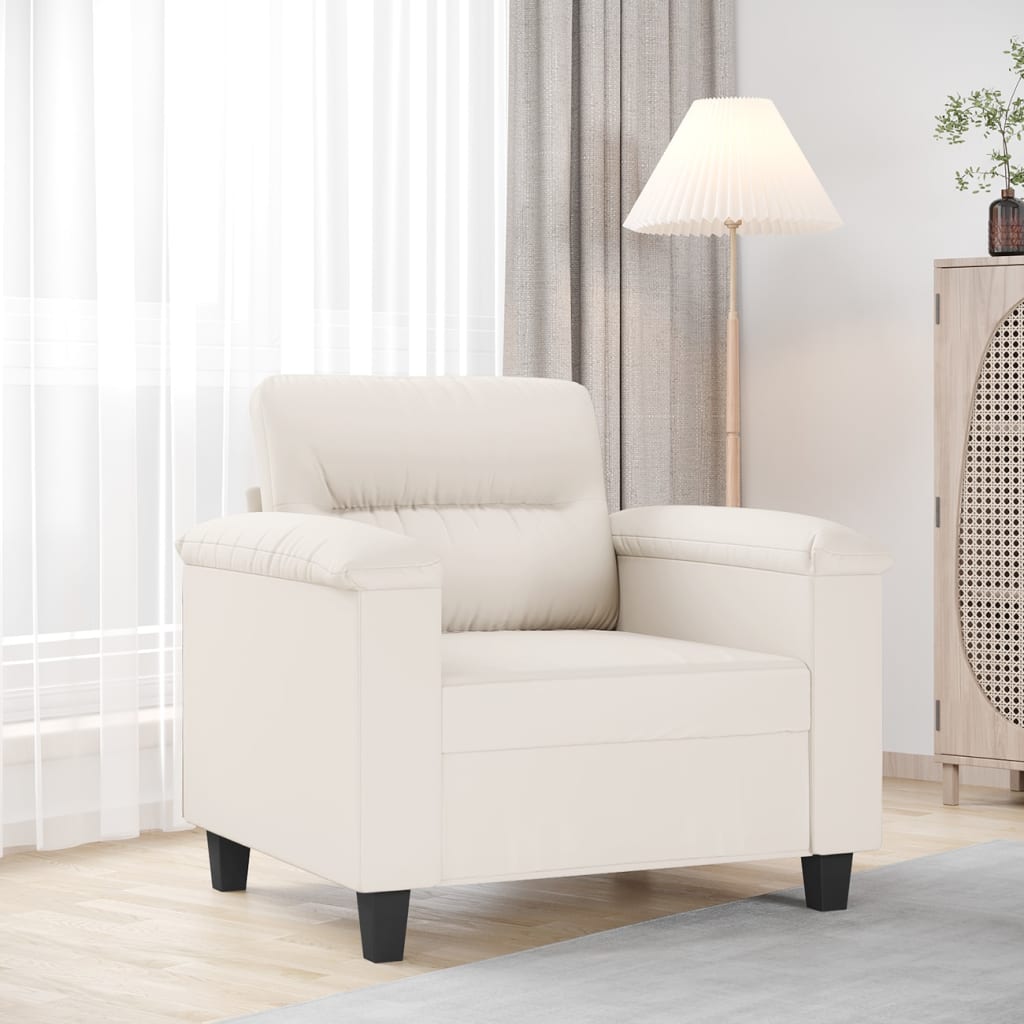 vidaXL Fauteuil 60 cm microvezelstof lichtgrijs