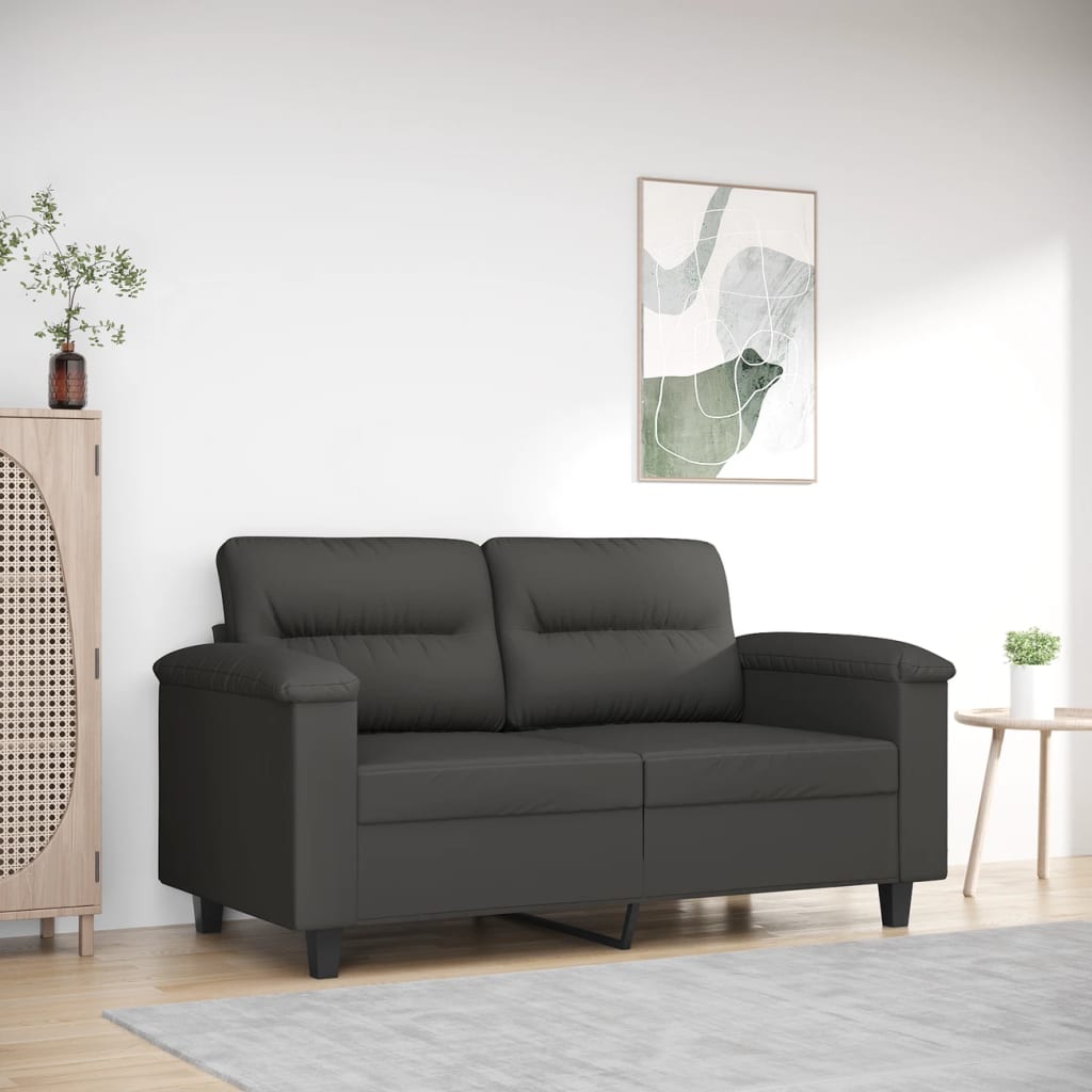 vidaXL Fauteuil 60 cm microvezelstof lichtgrijs