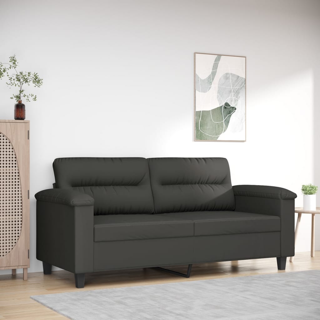 vidaXL Fauteuil 60 cm microvezelstof lichtgrijs