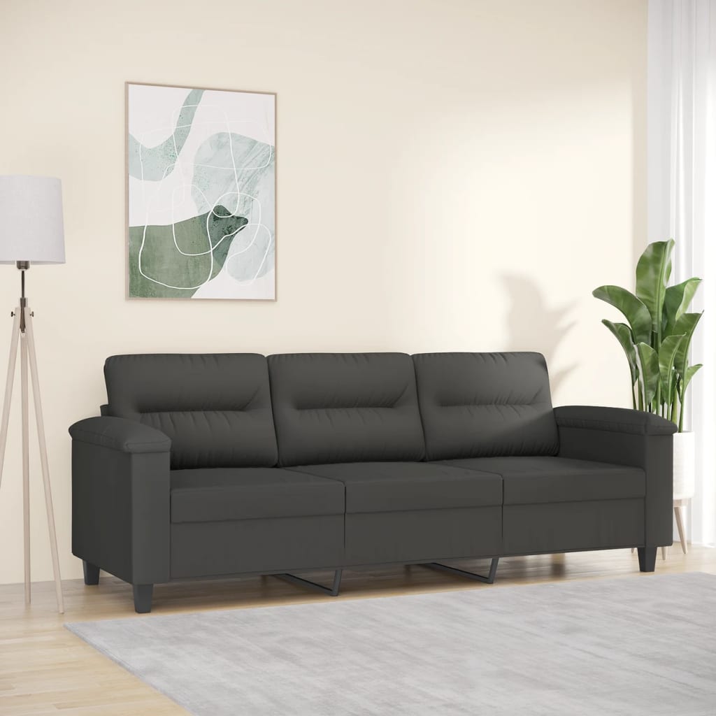 vidaXL Fauteuil 60 cm microvezelstof lichtgrijs