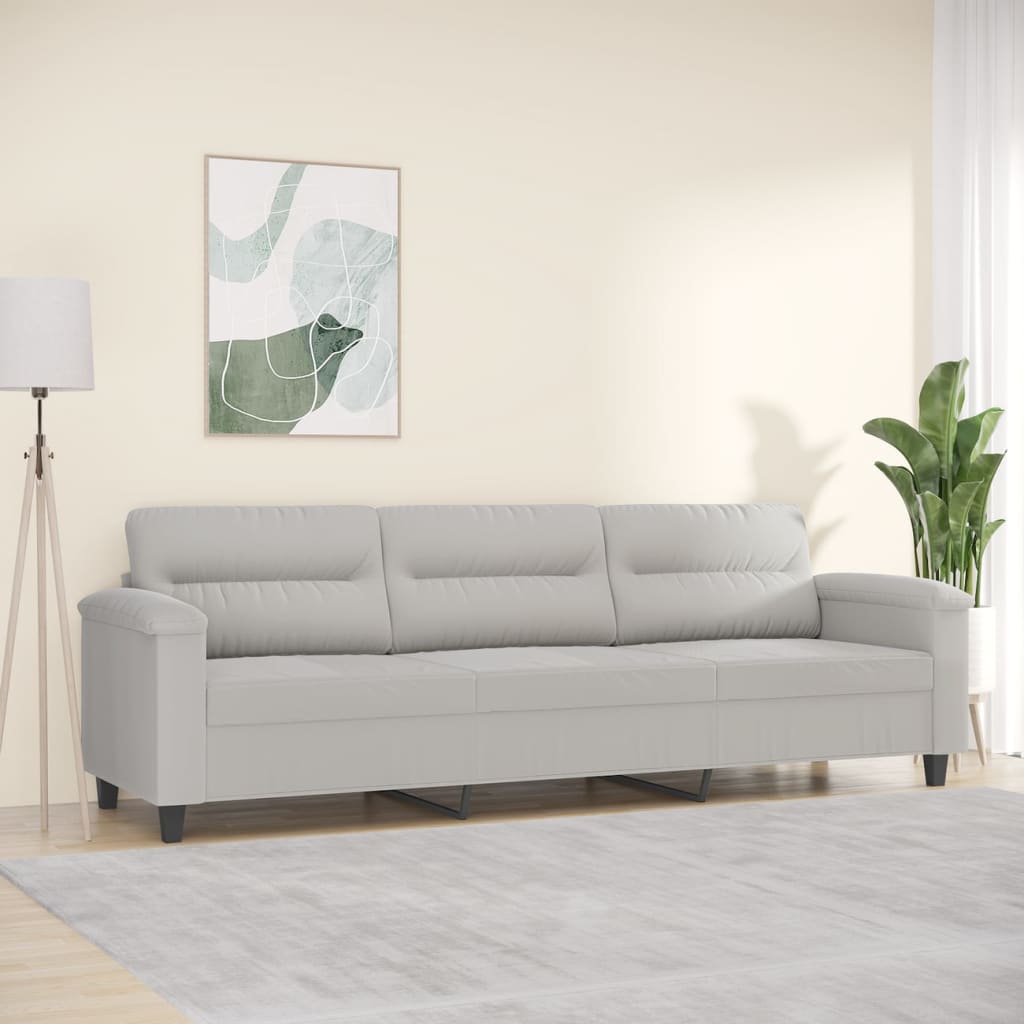 vidaXL Fauteuil 60 cm microvezelstof lichtgrijs