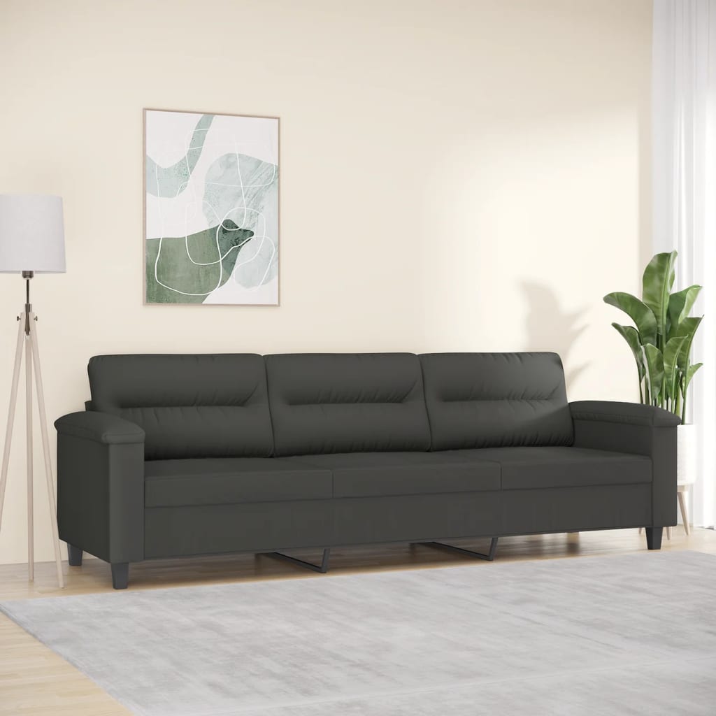 vidaXL Fauteuil 60 cm microvezelstof lichtgrijs