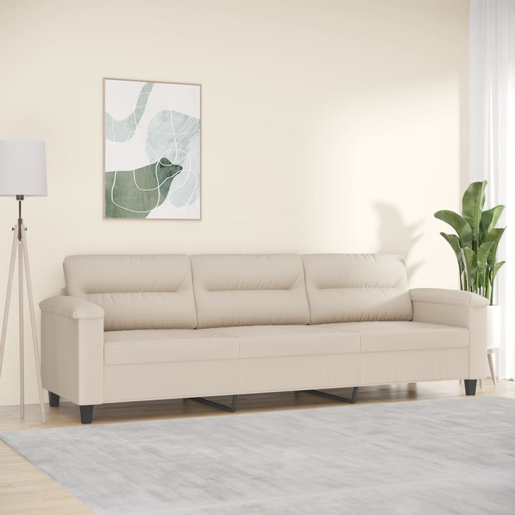 vidaXL Fauteuil 60 cm microvezelstof lichtgrijs