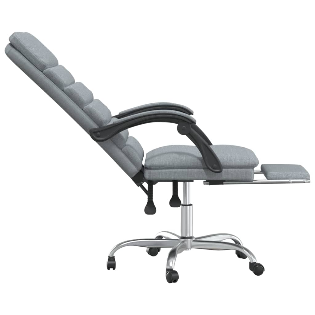 vidaXL Kantoorstoel massage verstelbaar stof taupe